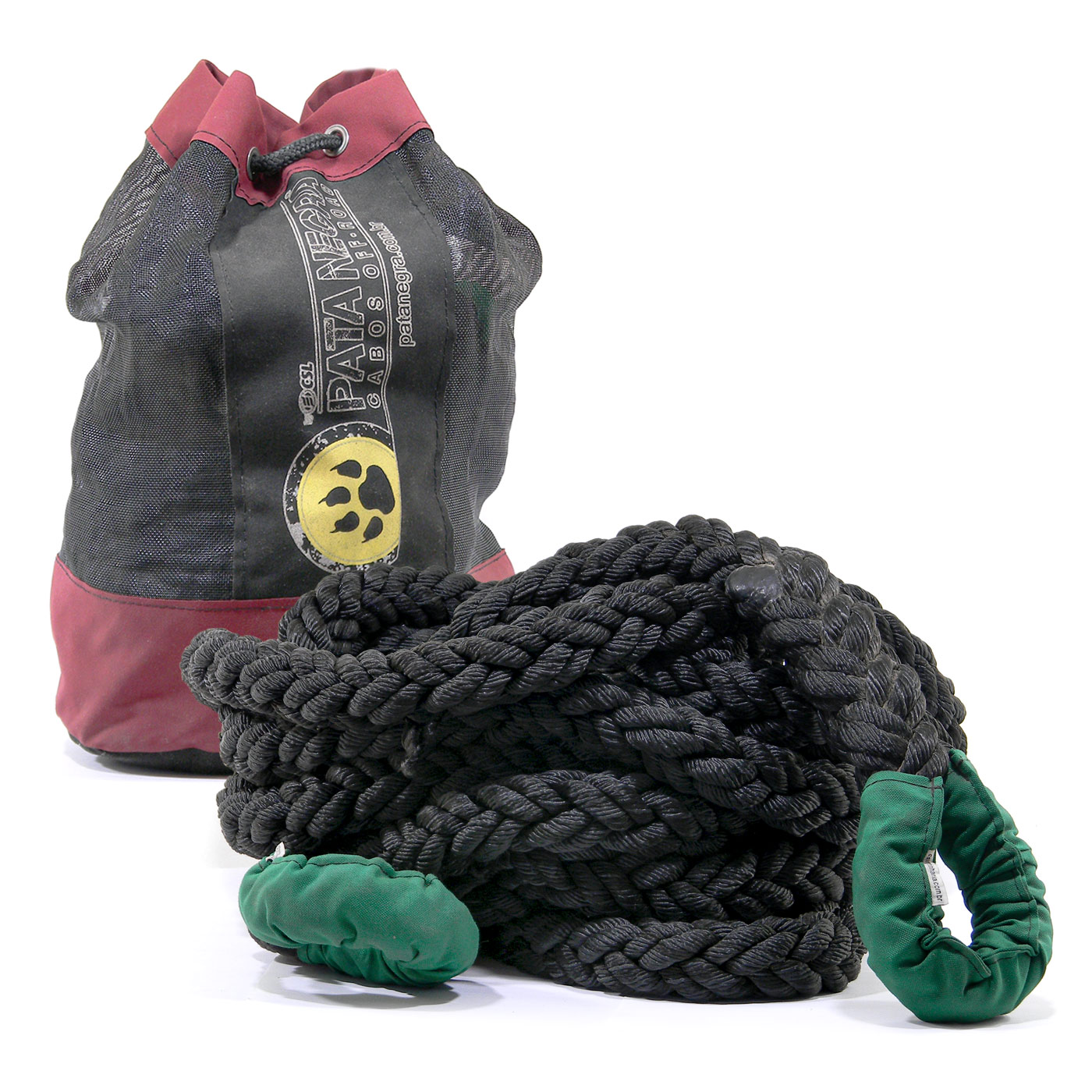 Corda Nylon Reboque 28mm 10 Metros 15000Kgf Pata Negra